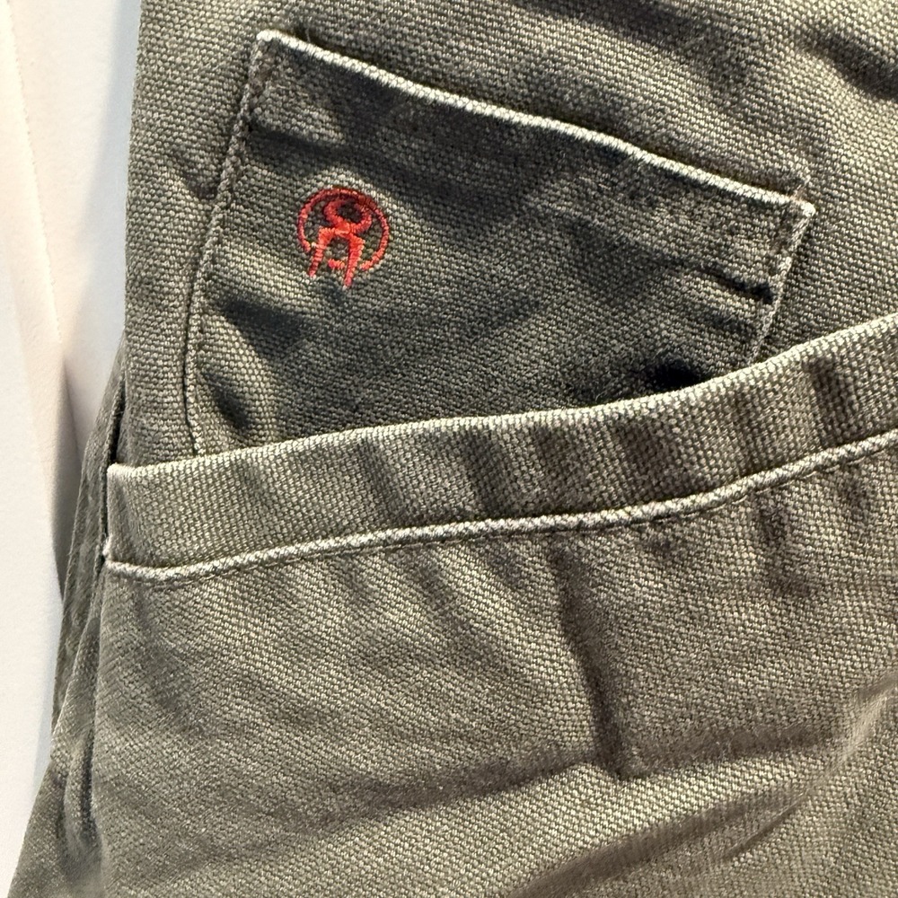 Lot Of 2 Jesse James Workwear SZ 40 Carpenter Shorts Washed Duck Canvas Grn&Tan - Picture 8 of 11